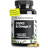 natural elements Vitamin D3 + K2 + Omega 3 – Premium K2VITAL® von Kappa...