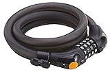 Prophete Zahlen-Spiralkabelschloss Schwarz 150 cm – 4-Zahlen-Kombination...
