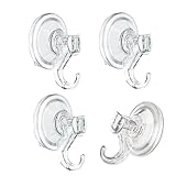 Saugnapf Haken stark,4 Pcs Saugnapf Haken Set Ohne Bohren Saughaken...