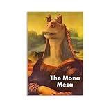 KSYWVCSO Mona Lisa inspiriert von Star Wars-Poster, Leinwand, ästhetische...