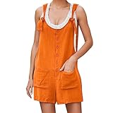 Generisch Lässige -Strampler-Overalls für Damen, Overall-Shorts Jumpsuit...