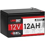 LANGZEIT Akku 12V 12Ah Gel Blei-Akku Profi Hochleistungsakku extrem...