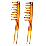 Healvian 2 Stck Breiter Kunststoff Haarkamm Herren Stylingkamm mit...