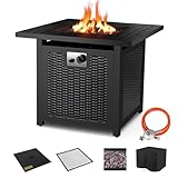 TLGREEN Gas Feuerstelle, 28' Feuertisch mit wasserfester Schutzhülle...