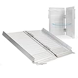 Wiltec Rollstuhlrampe faltbar 62 cm 270 kg, Mobile Auffahrschiene als...