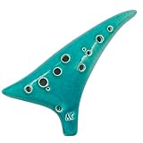 Ocarina 12 Loch Alto C, FineGood Keramik Okarina Musikinstrument mit...