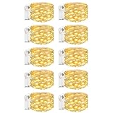 bitjam 10 Stück Lichterkette Batterie Timer, 3M 30 LED Mini Kupferdraht...