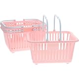 Homoyoyo 3 Stück Kleine Kunststoff aufbewahrungskörbe mit Henkel Tragbare...