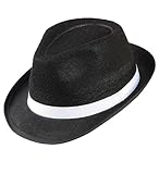 W WIDMANN MILANO Party Fashion - Gangster Hut aus Filz, klassischer Mafia...