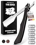 ANYMALE Rasiermesser 'The Edge' - Griff aus Ebenholz - Rasiermesser Herren...