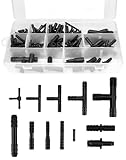QWORK® 113 STK Schlauchverbinder Set - 12 Größen T Stück Gerade Stück...