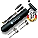 SPORTIVONETIC® Ballpumpe mit 4 Metallnadeln - 2 Kunsstoffnadeln - 1...
