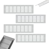 4 Stück Lüftungsgitter, Lüftungsgitter Rechteckig Edelstahl Aluminium,...