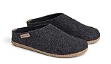 THE COZY SHEEP Filzpantoffeln mit Ledersohle | Praktische Herren & Damen...