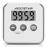 Aigostar Timer - Digitaler Küchentimer mit Großem LCD-Display, 3 in 1...