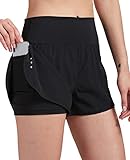 VIGVAN 2 in 1 Laufhose Damen Sport Shorts Sommer Kurze Hose Schnell...