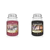 Yankee Candle Duftkerze im Glas (groß) – Black Coconut – Kerze mit...