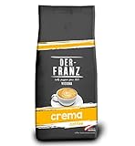 DER-FRANZ Kaffee Crema, Intensität 4/5, 100% Arabica, ganze Kaffeebohnen,...