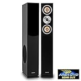 auna Linie 501 FS BK - 3-Wege Standlautsprecher Boxen, Passive HiFi...