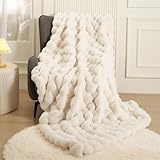 Gezu Kuscheldecke Flauschig Plüsch Decke 200x220cm Beige Super Weiche...