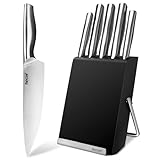 hecef Messerblock mit Messerset 6-teilige, Edelstahl Küchenmesser Set mit...