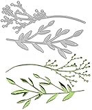 Gowxs Metall-Stanzschablone, Zweig-Schablone, Dekoration, Prägeschablonen...