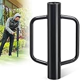 P-Post-Treiber Zaunpfostenramme, 43cm T-Pfostentreiber mit Griffen,...