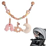 Zasjon Kinderwagenkette Holz Baby, Kinderwagen Kette für Babys,...
