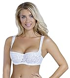 Rosme Lingerie Balconette-BH mit gepolsterten Trägern für Damen, Weiß,...