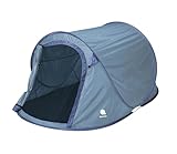 Pop Up Wurfzelt blau 220 x 120 cm - 2 Personen - Sofortzelt für Trekking...