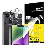 NEW'C für iPhone 14 für Panzerglas 6,1'(2 Stück) und Kamera Panzer...