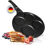 endusor Pancake Pfanne Spiegeleipfanne - Ø26cm mit...