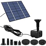 Solarbrunnen-Set – solarbetriebene Springbrunnenpumpe mit 6 Düsen |...