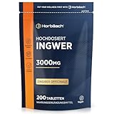 Ingwer Tabletten 3000mg Tagesdosis | 1000mg Zingiber Officinale pro Stück...