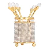 RASTKY 6-teiliges Kaffeelöffel-Set mit Strass-Glasbecherhalter,...