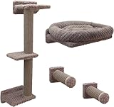 Kerbl Pet Kletterwand Monte Alpi, Wandkratzbaum, taupe, max. Belastbarkeit...