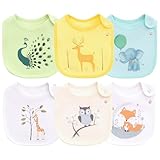 Maiwamita 6er-Pack wasserdichte Baby-Lätzchen aus Baumwolle für Mädchen...
