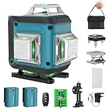KARZU 16 Linien Kreuzlinienlaser Grün 4x360° – Ultra-stabiles...