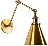 Loft Industrielle Wandleuchte Goldene Lange Schwenkarm Wandlampe Retro...