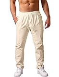 Cegerne Herren Leinenhose Lang Leicht Sommerhose Mittelalter Loose Fit...