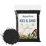AquaOne Aquarium Kies Sand 5 kg I Bodengrund hell schwarz bunt fein mittel...