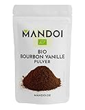 Mandoi BIO Bourbon Vanillepulver gemahlen, 15g. Gemahlenes Pulver von...