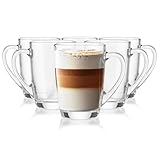 Glasmark KROSNO 1992 Gläser Set Kaffeegläser Teegläser Mit Henkel 6...