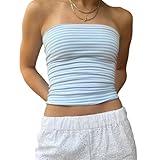 Himllauen Damen Tube Top Trägerloses Top Sexy Elegant Bandeau Top Damen...