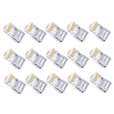 TEHAUX 100 Stück Cata Ethernet Kabelstecker Pass Through Modular Stecker...