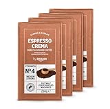 by Amazon Espresso Crema Gemahlener Röstkaffee, 1kg (4 Packs of 250g),...