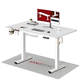 SANODESK Höhenverstellbarer Schreibtisch 110×54 cm – Kompakter Standing...