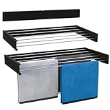 Vonia Wandtrockner Schwarz 80 x 40 cm – Wand-Wäschetrockner aus...