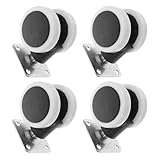 Veemoon 4 Stück 1,5 zoll Möbelrollen Schwenkrollen Geräuschlos für...