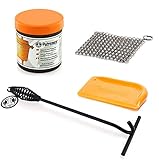 Petromax Feuertopf (Dutch Oven) Zubehör Set mit Pflegepaste Deckelheber...